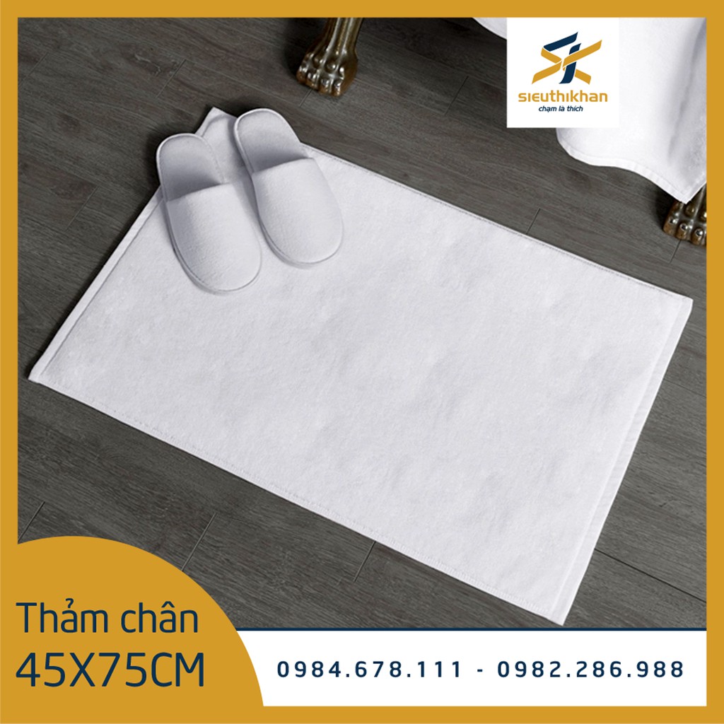 Thảm chân khách sạn NamyA kích thước 45*75cm, chất liệu 100% cotton se 4 dùng cho khách sạn 3-5 sao | SIÊU THỊ KHĂN