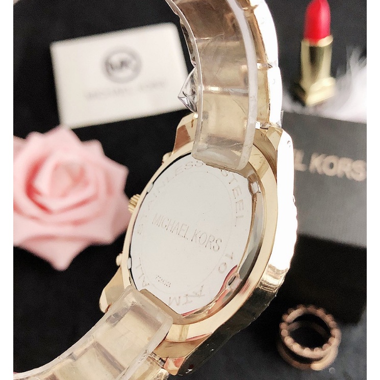 Mk Đồng Hồ Đeo Tay Dây Thép Thiết Kế Đơn Giản Tinh Tế Thời Trang Cho Nữ