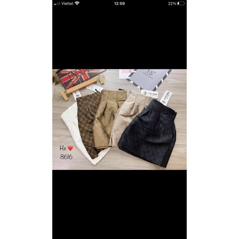 Quần short tafta bồng vân G ucci