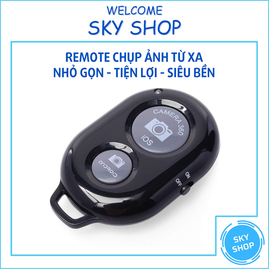 Nút Remote Shutter - Nút Bấm Bluetooth Điều Khiển Từ Xa Chụp Ảnh Tự Động Cho Smartphone, Iphone, Ipad