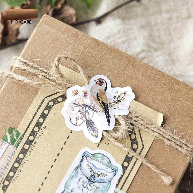 Bộ 45 hình dán sticker hình đồng hồ họa tiết retro trang trí sổ tay