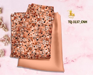 Vải Áo Dài Tằm Ý/ Lụa Nhật Hoa Phối Bi Đều