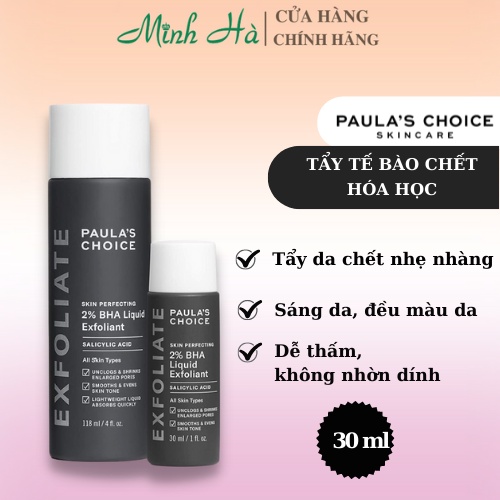 Tẩy tế bào chết hóa học Paula's Choice Skin Perfecting 2% BHA Liquid Exfoliant 30ml
