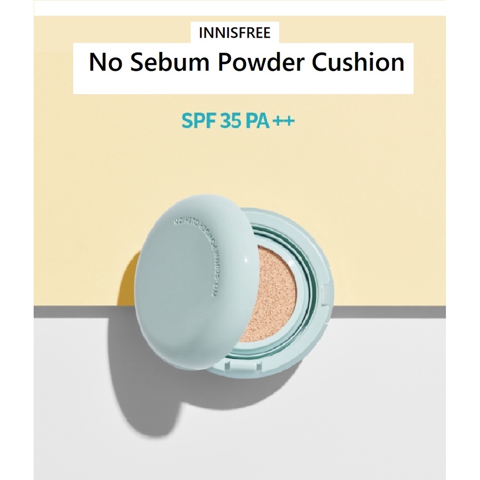 No Sebum Powder Cushion SPF35 PA++ 14g Phấn Nước INNISFREE Hàn Quốc SPF35 PA + + 14g / Refill / puff k Chăm Sóc Da Mặt Hàn Quốc