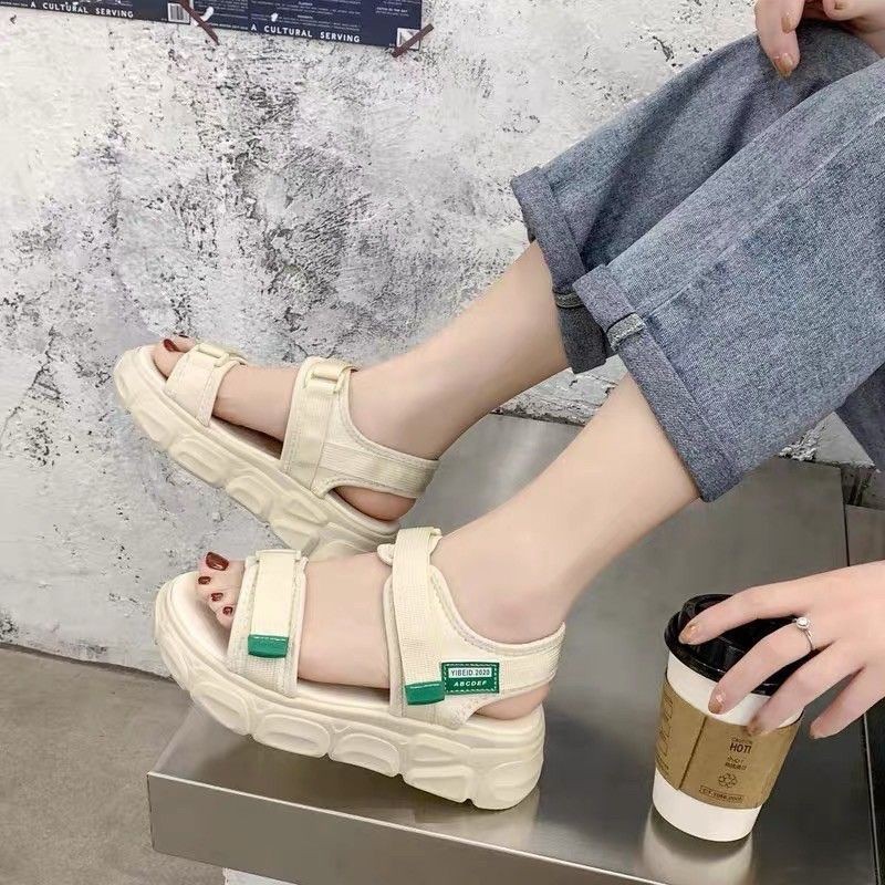 Sandal Quai Dán 2 Màu Viền Xanh