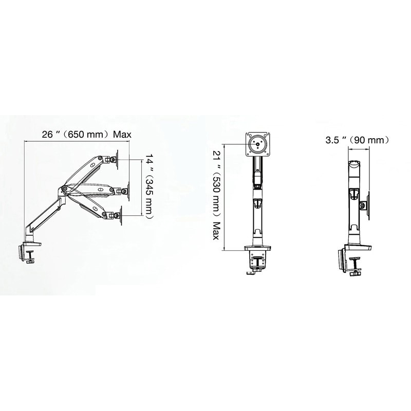 [ MODEL 2021 ]Giá treo, giá đỡ màn hình F100A 22 - 35 inch, tải trọng 12kg