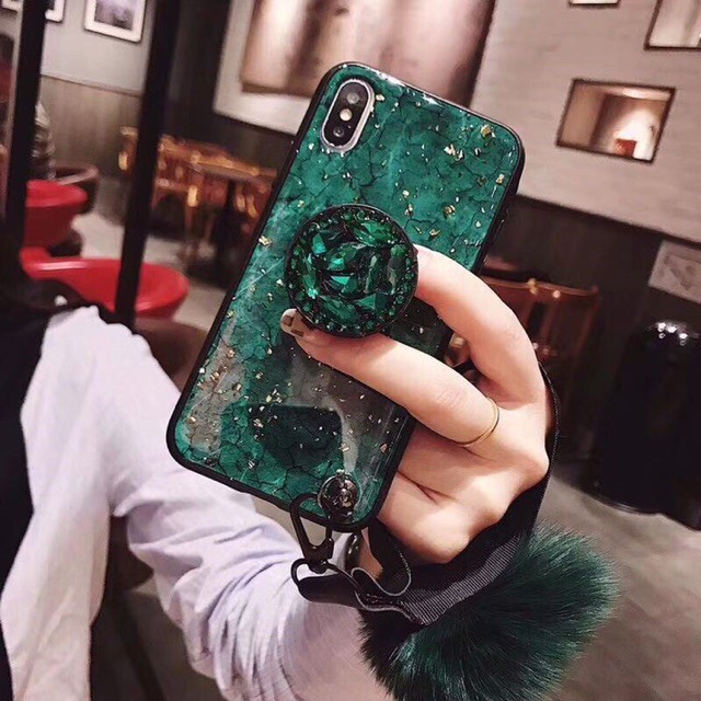 ỐP LƯNG GIẢ VÂN ĐÁ KÈM GIÁ ĐỠ VÀ DÂY BÔNG - ỐP DẺO [ E1-1 ]
