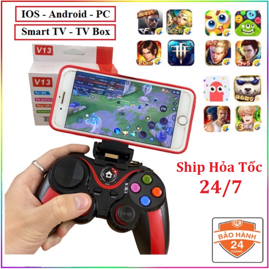 Tay Cầm Chơi Game Bluetooth X3/T3/V13 - Tay Cầm Chơi Game Kết Nối Bluetooth V13 Nâng Cấp Hỗ Trợ Game Liên Quân, Pubg...