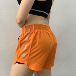 Quần đùi nữ vải dù 2 lớp lung thun co giãn thích hợp tập gym chơi thể thao mặc ở nhà đều đẹp