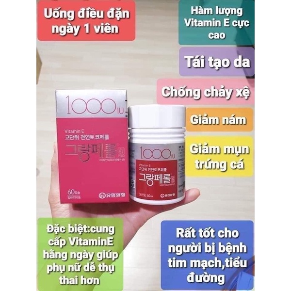 Date 05/2024 Vitamin E Hàn Quốc 1000Iu