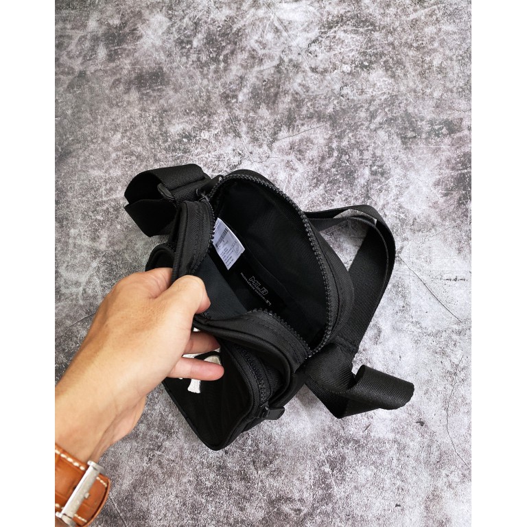 (HÀNG XUẤT XỊN) Túi đeo chéo đen B215 N/E/W/Y/O/R/K MINI BAG BLACK Made in Viet/nam full tem tag