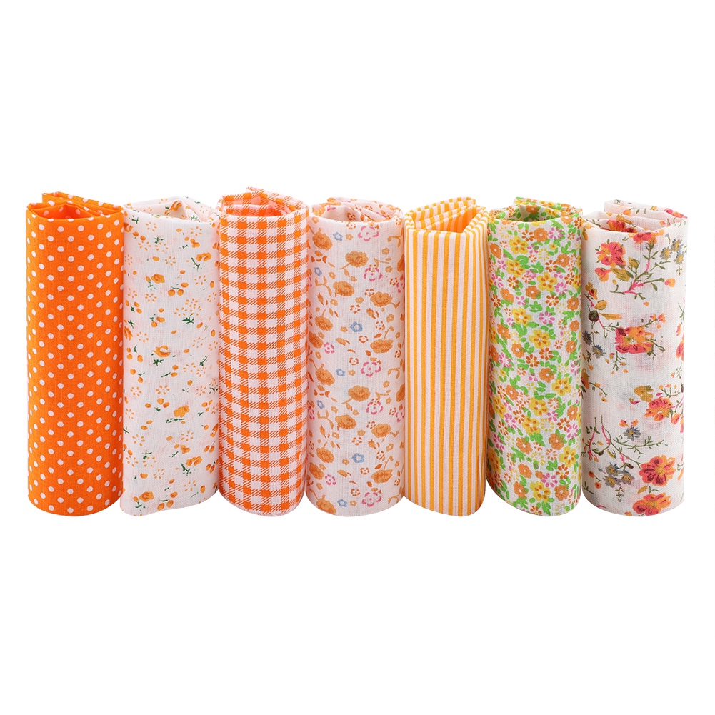 Set 7 tấm vải cotton 25 * 25cm cho ga giường