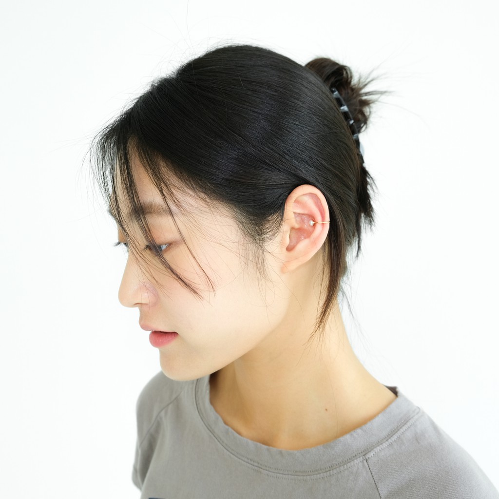 [gwilee] pearl point ear cuff - khuyên vành tai màu vàng đính hạt NT