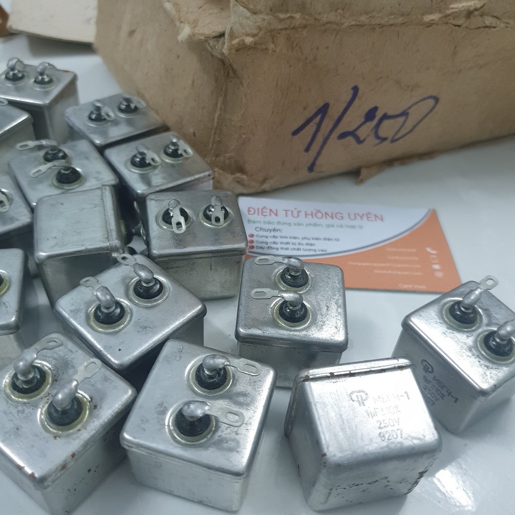 Combo 2 Tụ nga 1uf. Tụ dầu nhôm 1MF dòng tải cao