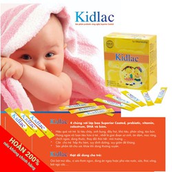 Men vi sinh hỗ trợ tiêu hóa cho trẻ Kidlac Hàn Quốc, giúp đường ruột khỏe mạnh, tiêu hóa và hấp thu tốt hơn. 60 gói