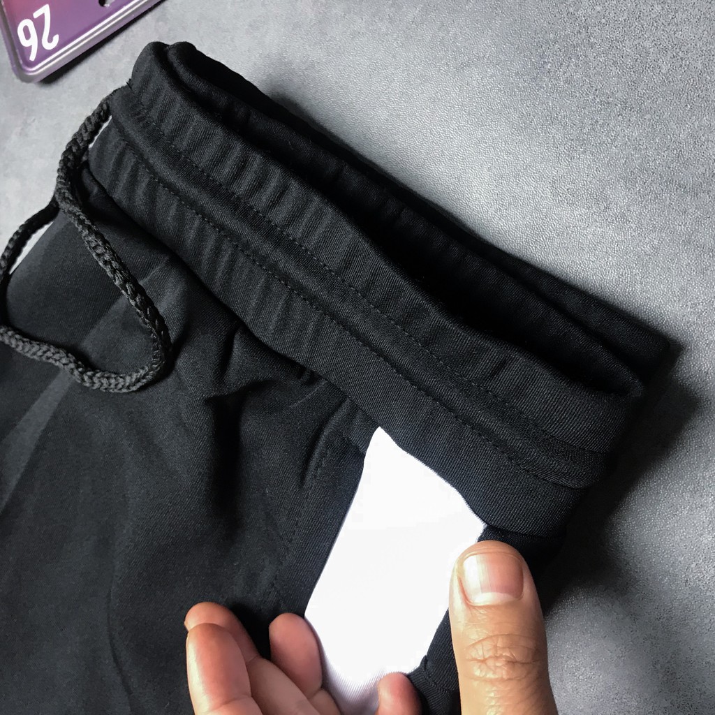 Quần Jogger Nam 1 Sọc Lửng Màu Trắng, Thời Trắng (Vải thun Co Dãn 4 Chiều) | BigBuy360 - bigbuy360.vn