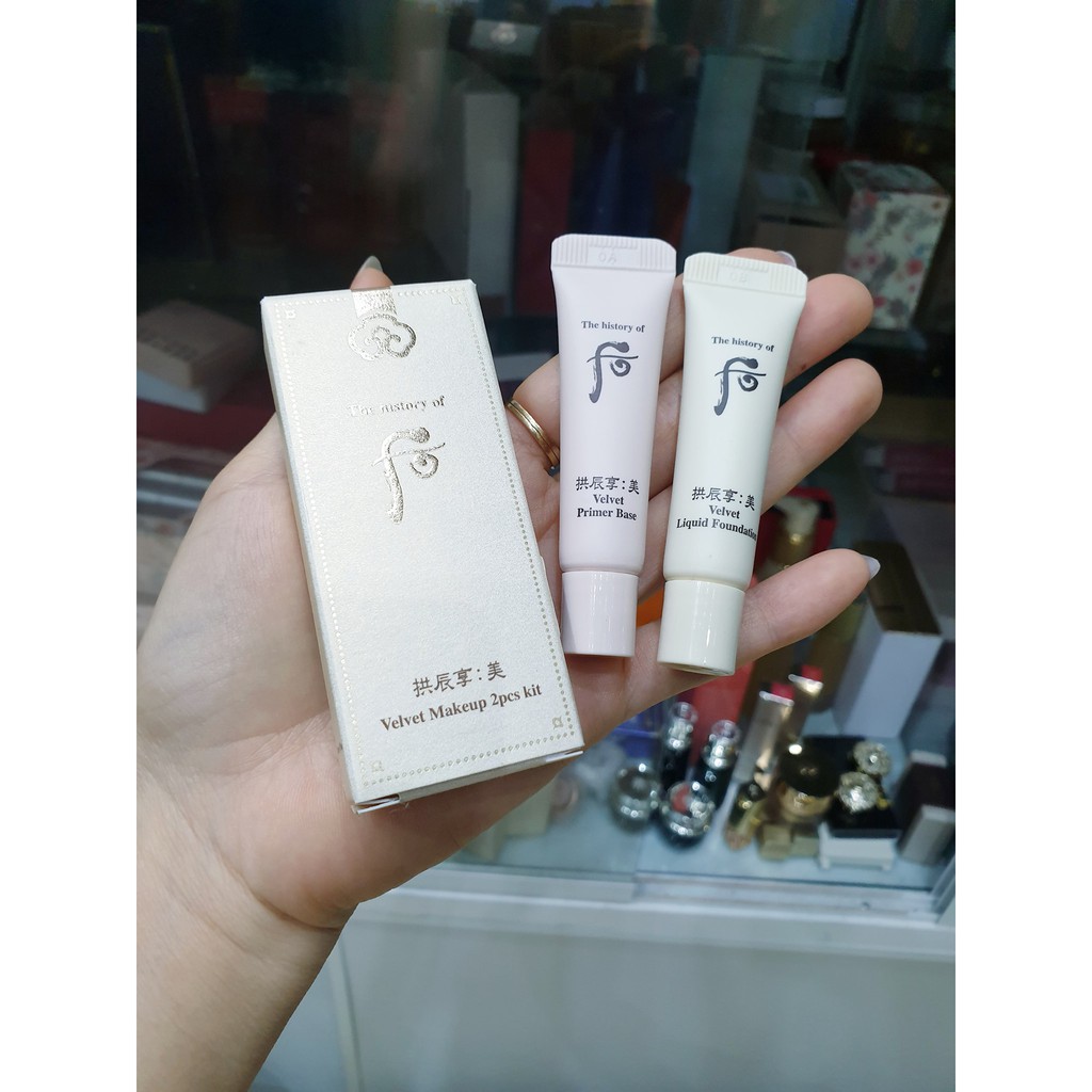 Cặp kem lót & kem nền trang điểm cao cấp Whoo (Whoo Velvet Makeup 2pcs kit)