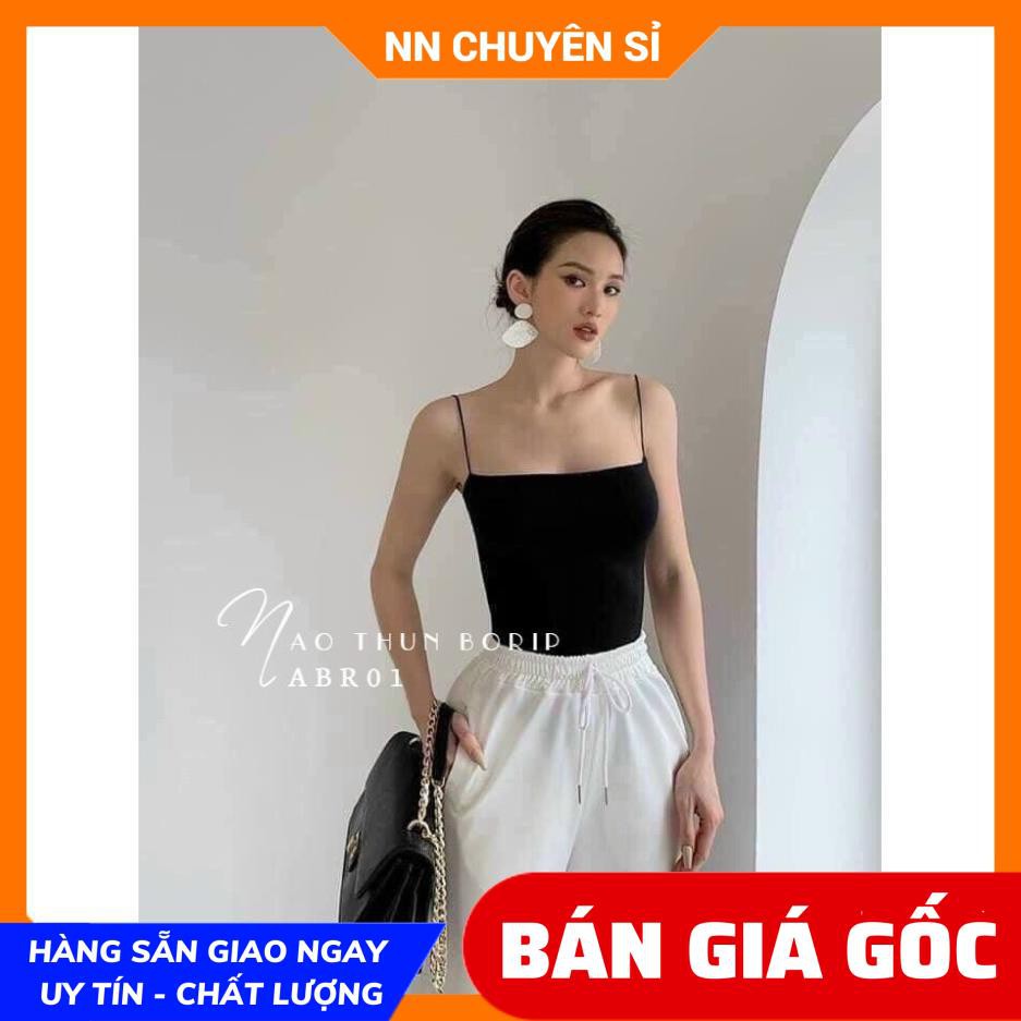 ÁO THUN BORIP - ÁO 2 DÂY SỢI BÚN CỰC XINH - ÁO CROPTOP 2 DÂY - ÁO ỐNG 2 DÂY ABR01 ⚡100% ẢNH THẬT⚡