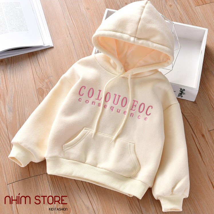 Áo khoác bé gái trai áo nỉ hoodie cho trẻ em từ 6-65KG size đại COL
