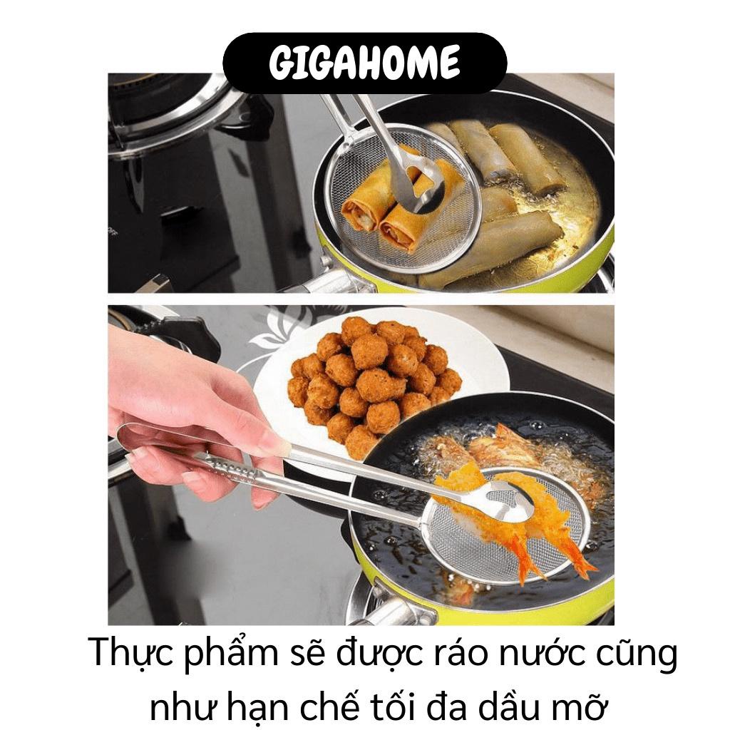 Dụng Cụ Gắp Đồ Chiên Có Lưới Ráo Dầu Tiện Dụng GIGAHOME Bằng Inox 5744