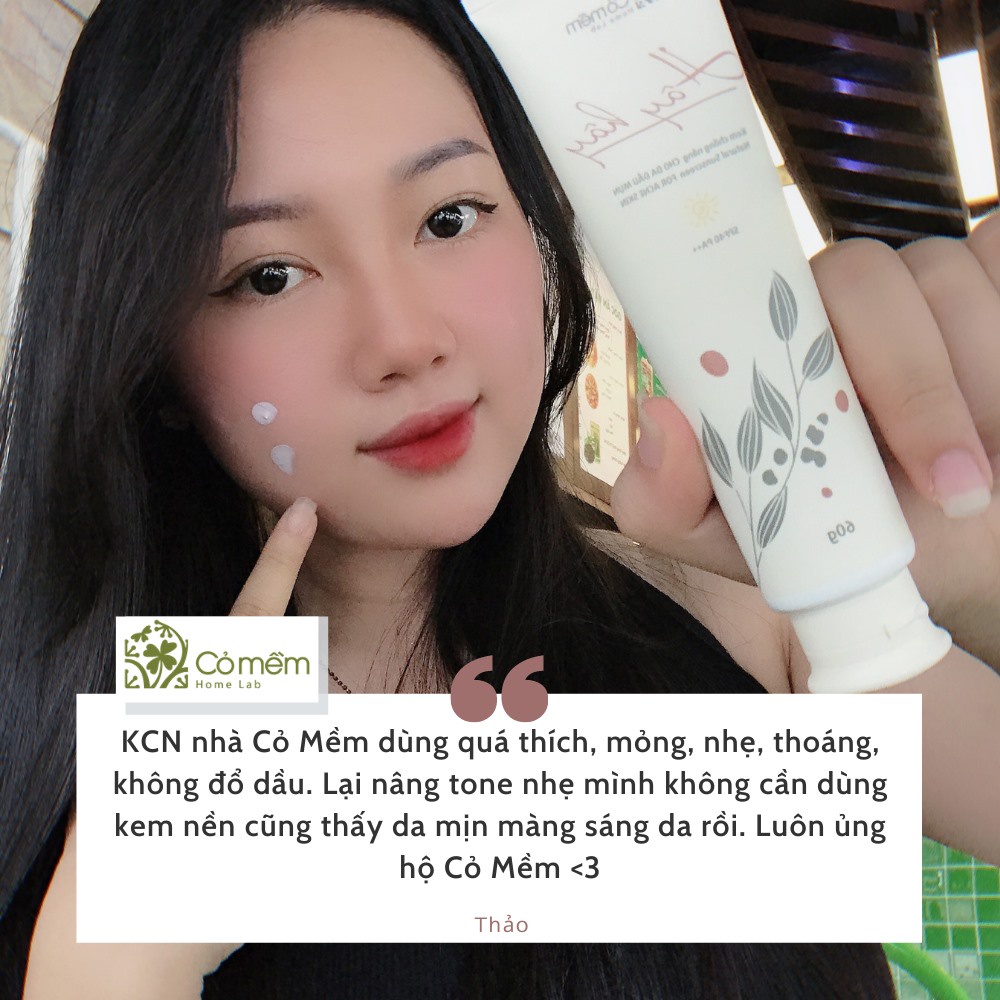 Kem Chống Nắng Thiên Nhiên Thấm Nhanh An Toàn Cho Mẹ Bầu Hây Hây Chống Nắng SPF 40, PA ++ Cỏ Mềm 60g