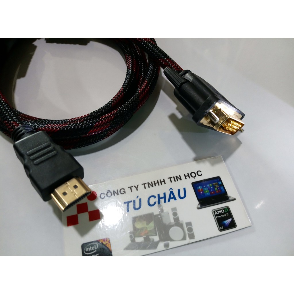 Cáp chuyển tín hiệu HDMI ra DVI - 1 (DVI-D Dual Link Chân 24-1): Cáp dài 1.5M