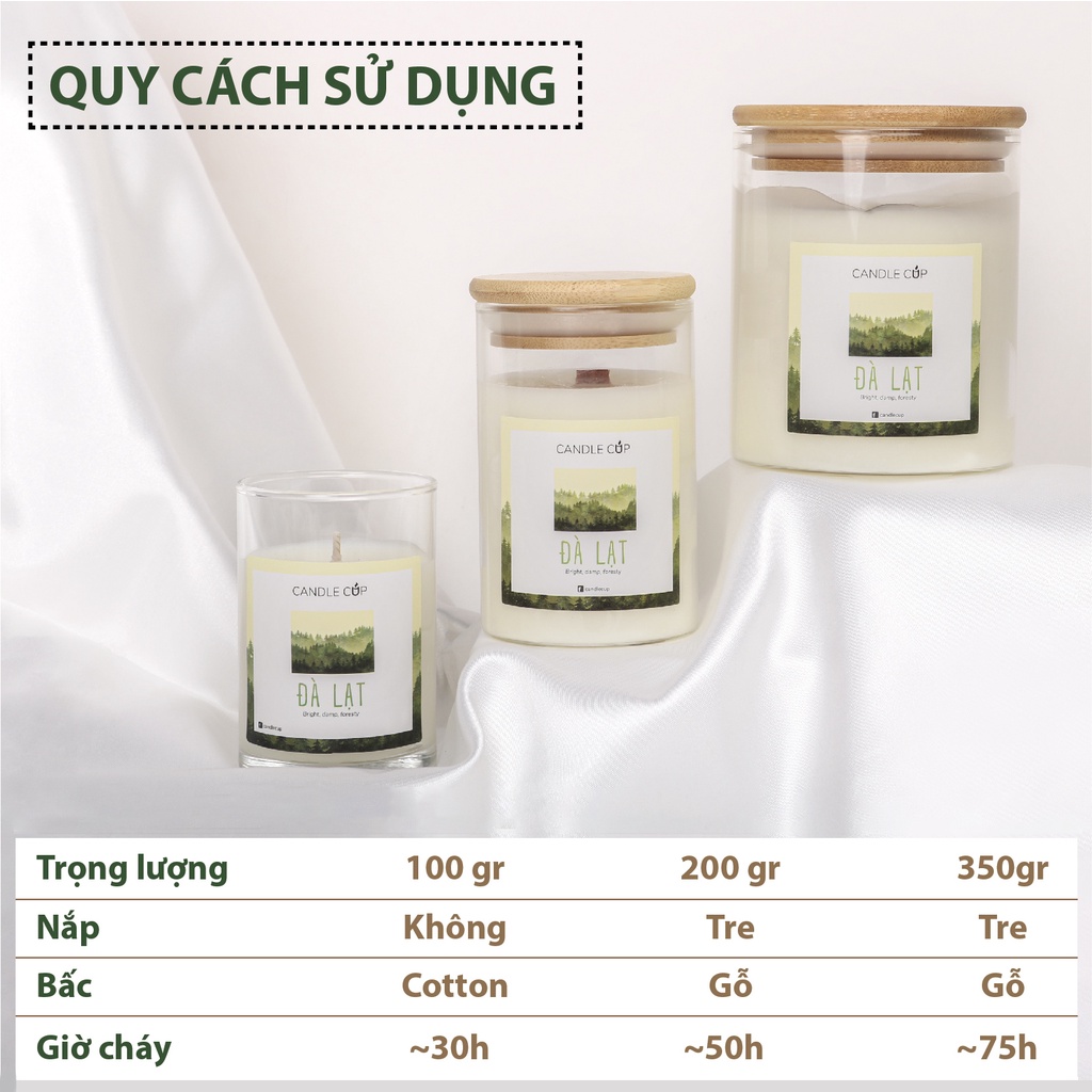 Nến thơm phòng ngủ, Nến CANDLE CUP giảm stress, không khói &amp; an toàn, đồ trang trí phòng ngủ (TẶNG QUÀ ĐƠN BẤT KÌ)