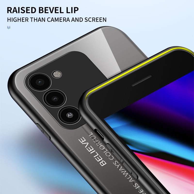 Ốp Điện Thoại Kính Cường Lực Mỏng Chống Sốc Màu Gradient Cho Tecno Spark 8C Spark Go 2022 Spork 6 Go