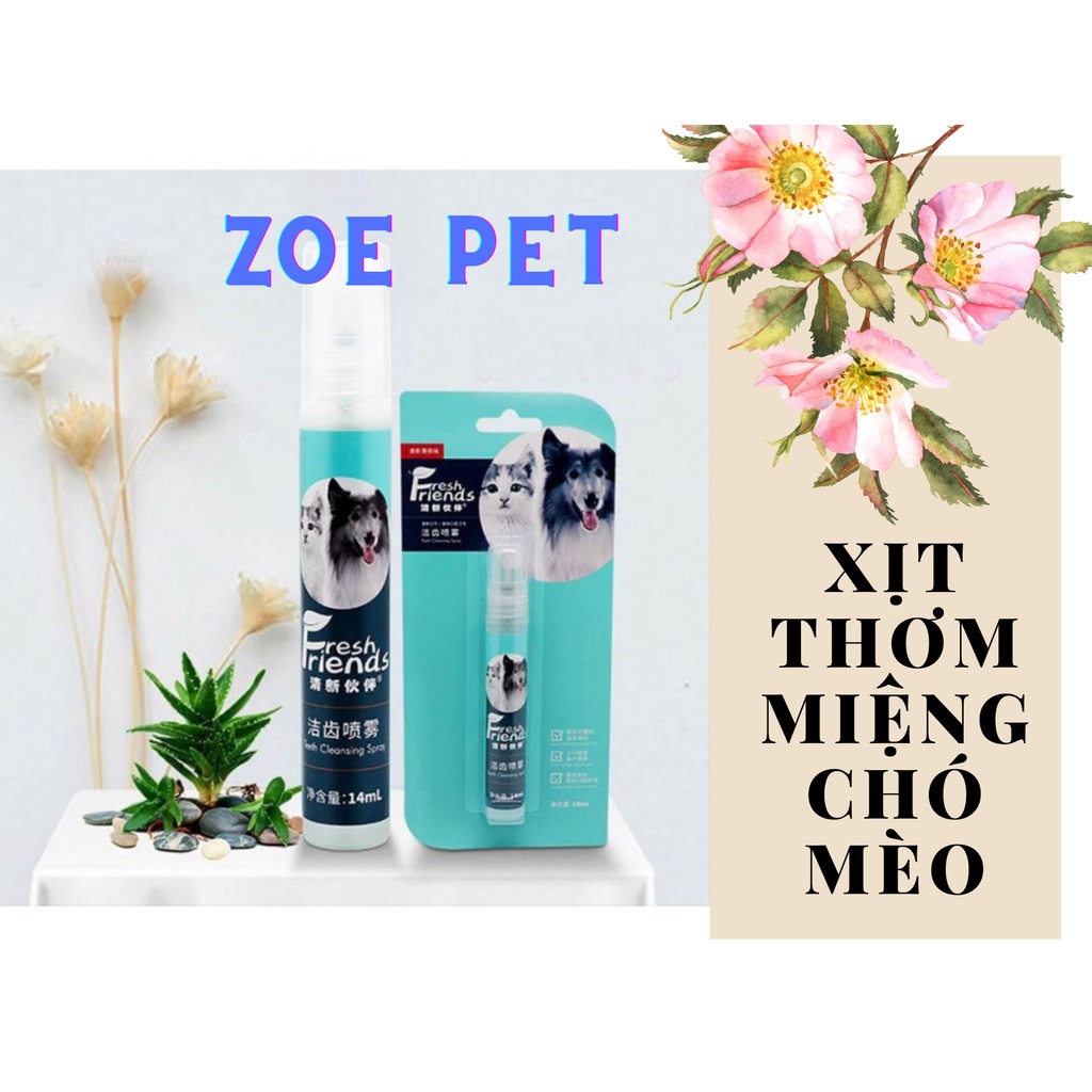 Xịt Thơm Miệng FRESH FRIENDS Cho Chó Mèo 14ml