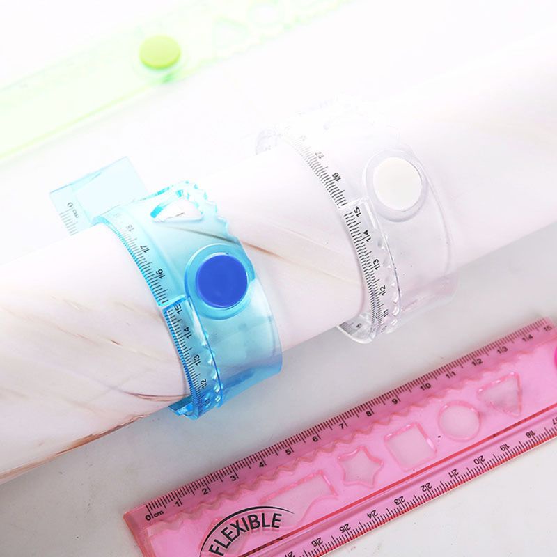Thước Nhựa Vẽ Tranh Đa Năng Gấp Gọn Linh Hoạt Kiểu Hàn Quốc 30cm