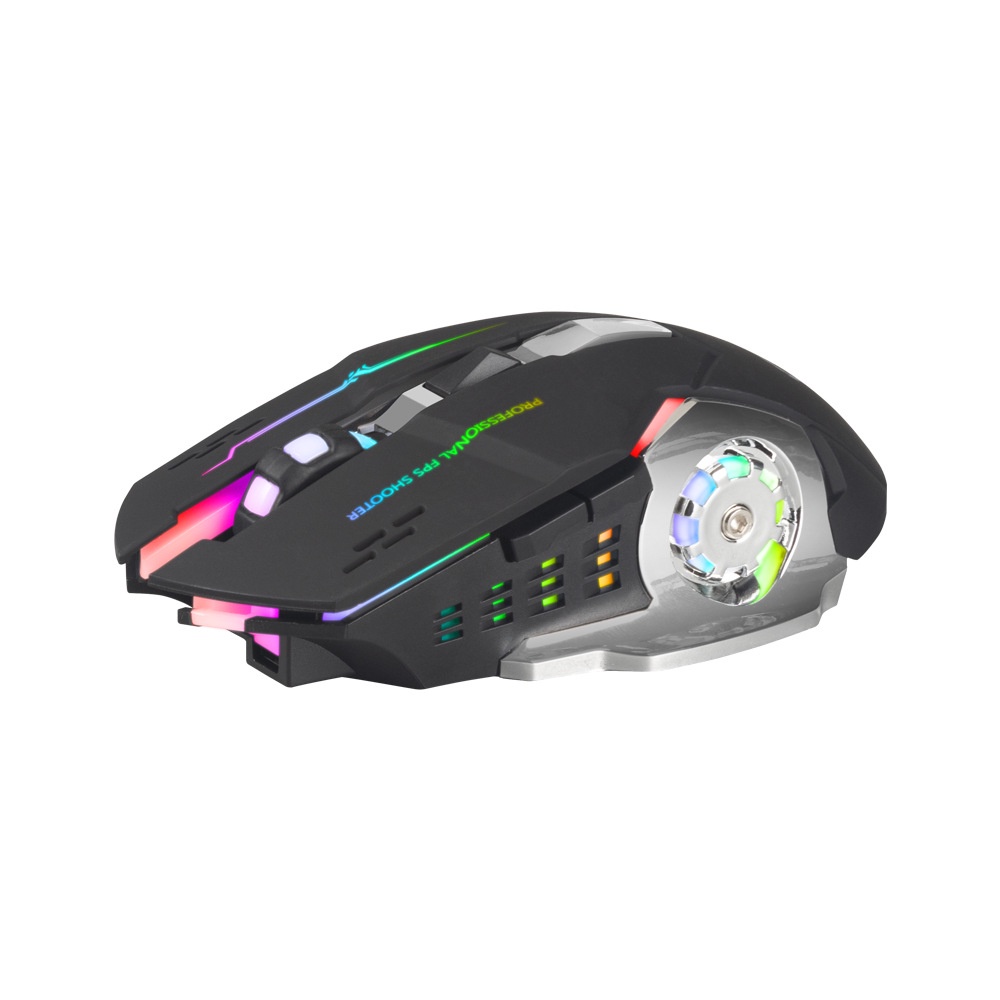 Chuột Gaming Không Dây Sạc Lại Phím Nhạy Thiết Kế Độc Lạ Có Đèn LED Phát Sáng Nhiều Màu Phong Cách