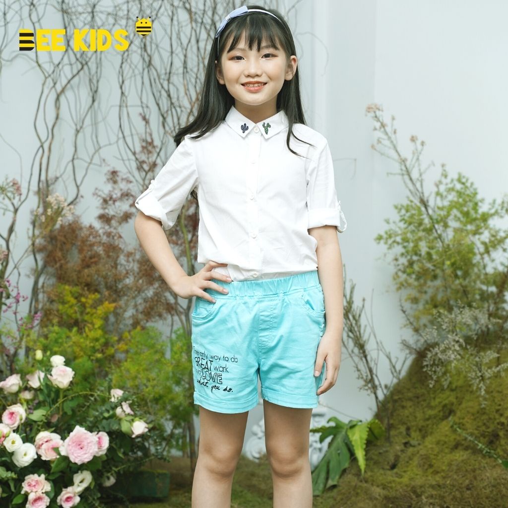 Quần Cộc Cho Bé Gái Bee Kids Cạp Chun Mài Rách Thời Trang Cho Bé Đi Chơi Đi Dạo Phố (2 - 12 Tuổi) 7QK01628SX