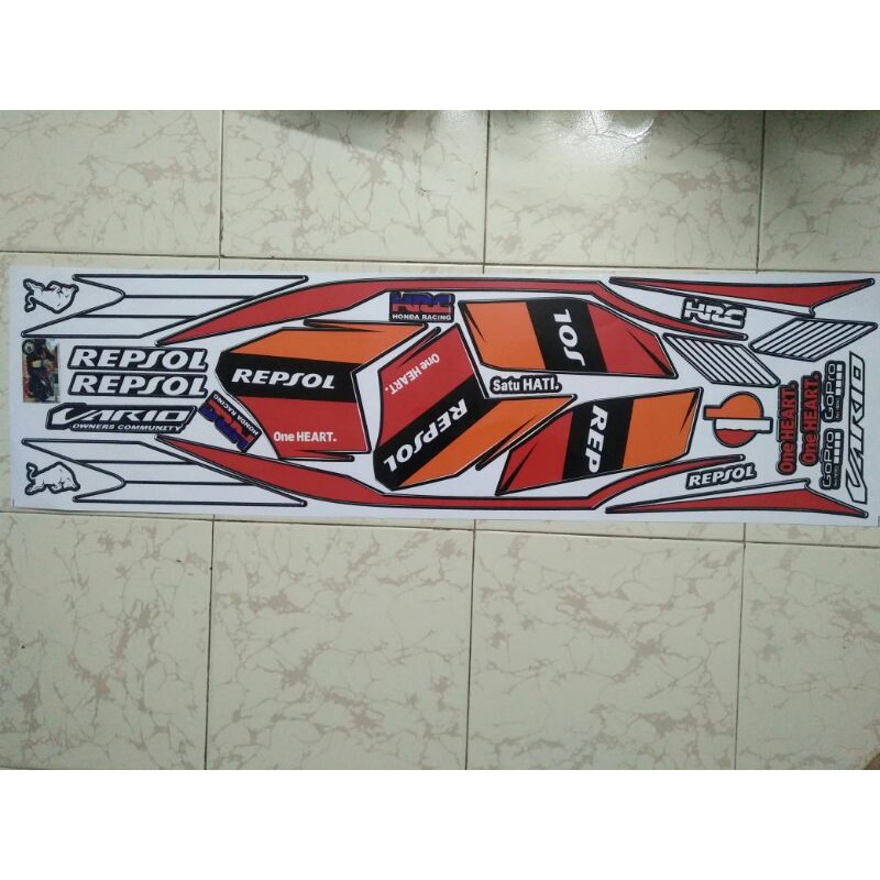 Bộ tem Vario 2019 màu đen Repsol hàng thiết kế