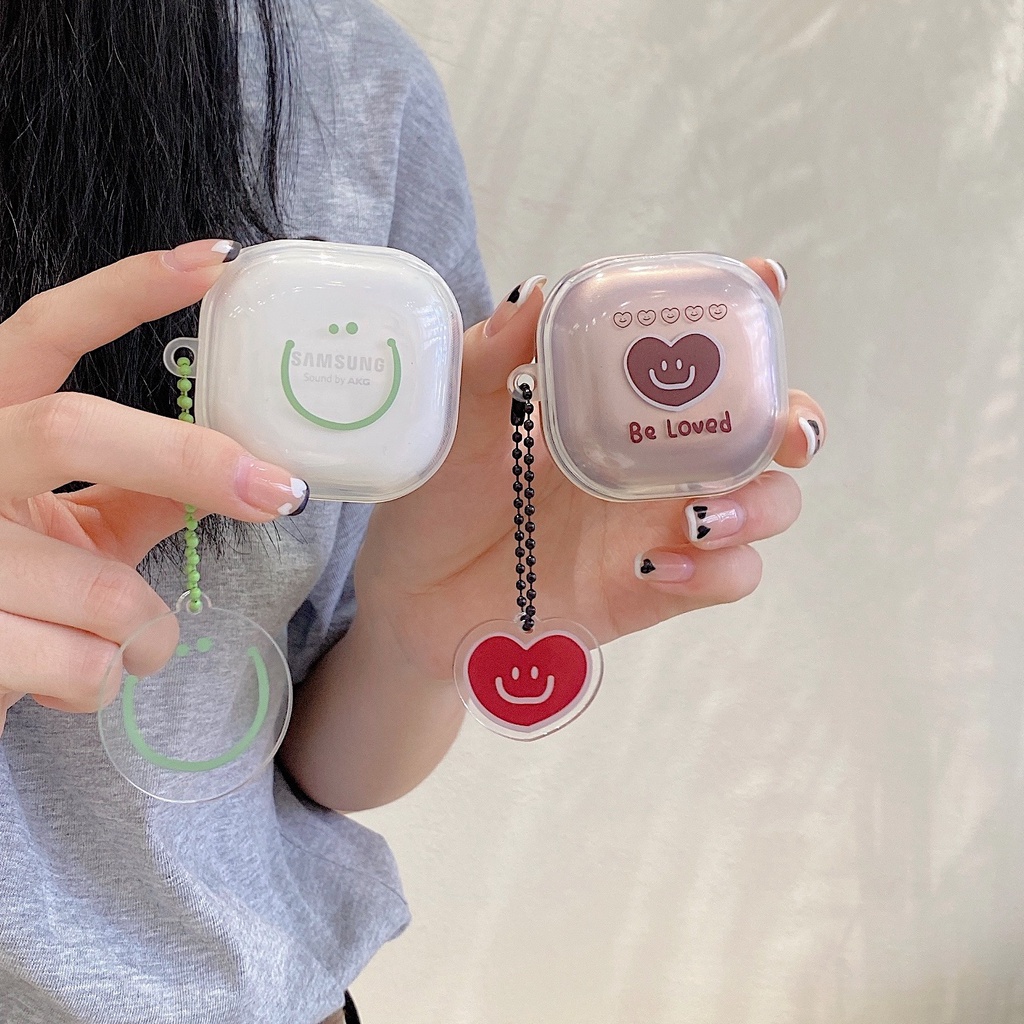Vỏ Bảo Vệ Hộp Sạc Tai Nghe Samsung Galaxy Buds Live / Buds Pro / Buds2 Bằng Silicon Trong Suốt Họa Tiết Hoa Xinh Xắn
