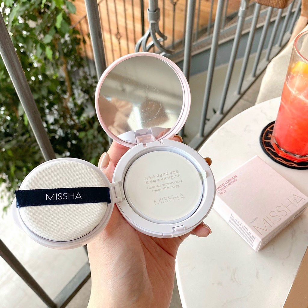 Phấn nước Missha Magic Cushion Cover Lasting SPF50+ PA+++ newpack - VỎ HỒNG