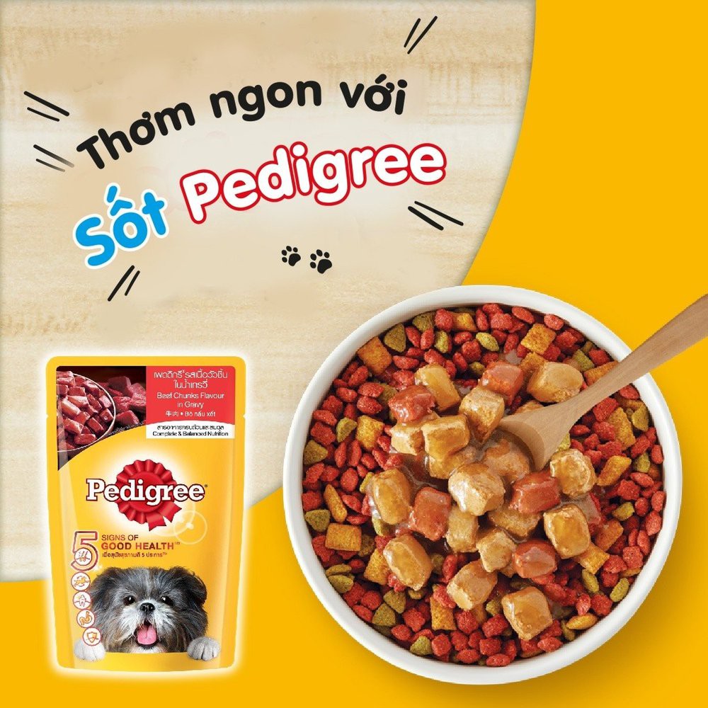 Pate chó Pedigree ComBo 12 gói 80g