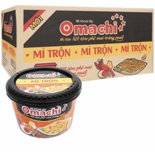 Mì trộn Omachi sốt tôm phô mai trứng muối date mới giá rẻ thùng 12 tô