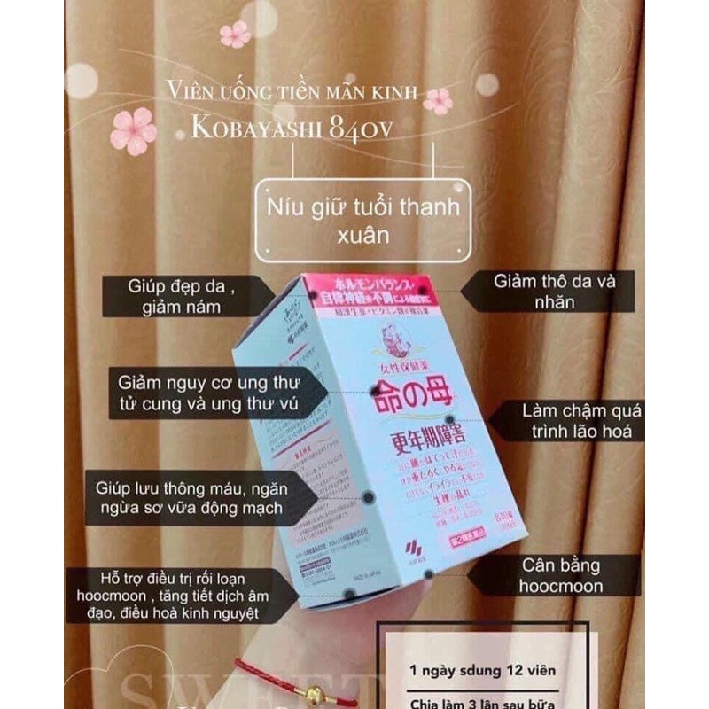 Hộp tiền mãn kinh Kobayashi Nhật Bản 840v