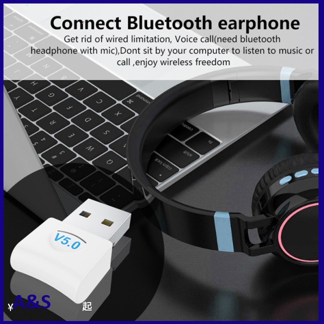 Computer Laptop Music Audio Bluetooth Receiver Transmitter Bluetooth Wireless 5.0 Dongle Adapter Bluetooth PC USB for