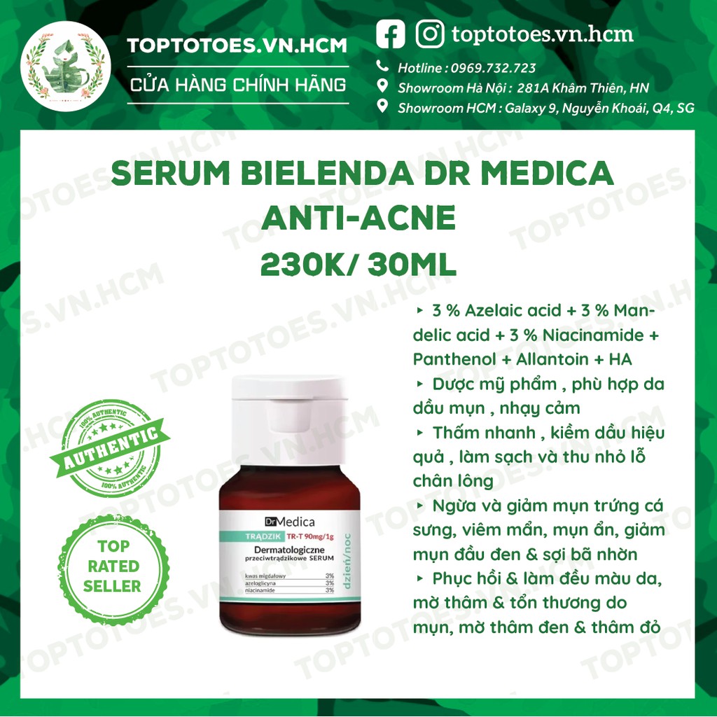 Serum Bielenda Dr Medica Anti-acne Dermatological giảm mụn, ngừa thâm