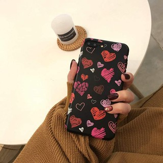D8 - Ốp lưng silicon dẻo hình trái tim vẽ
