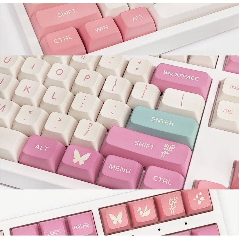 137 Phím Rouge keycaps XDA Profile Gradient Hoàng hôn PBT Dye Sub Bàn phím cơ học Keycap