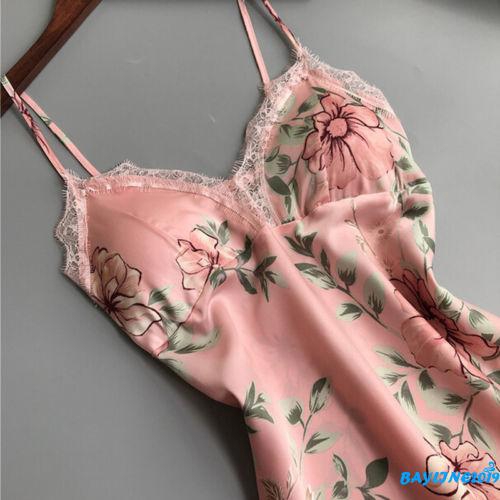 Đầm ngủ lụa phối ren gợi cảm dành cho nữ