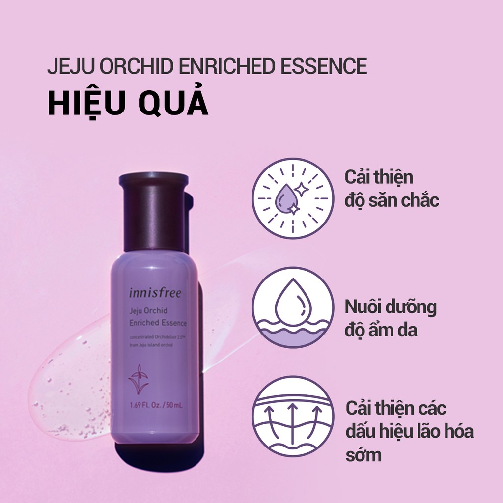 [Nhập FMCGMALL -8% đơn 250K] Tinh chất chống lão hóa hoa lan tím innisfree Jeju Orchid Enriched Essence 50ml