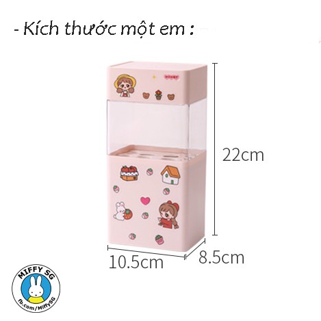 [TẶNG KÈM STICKER] Hộp đựng cọ trang điểm để bàn xinh hết phần thiên hạ