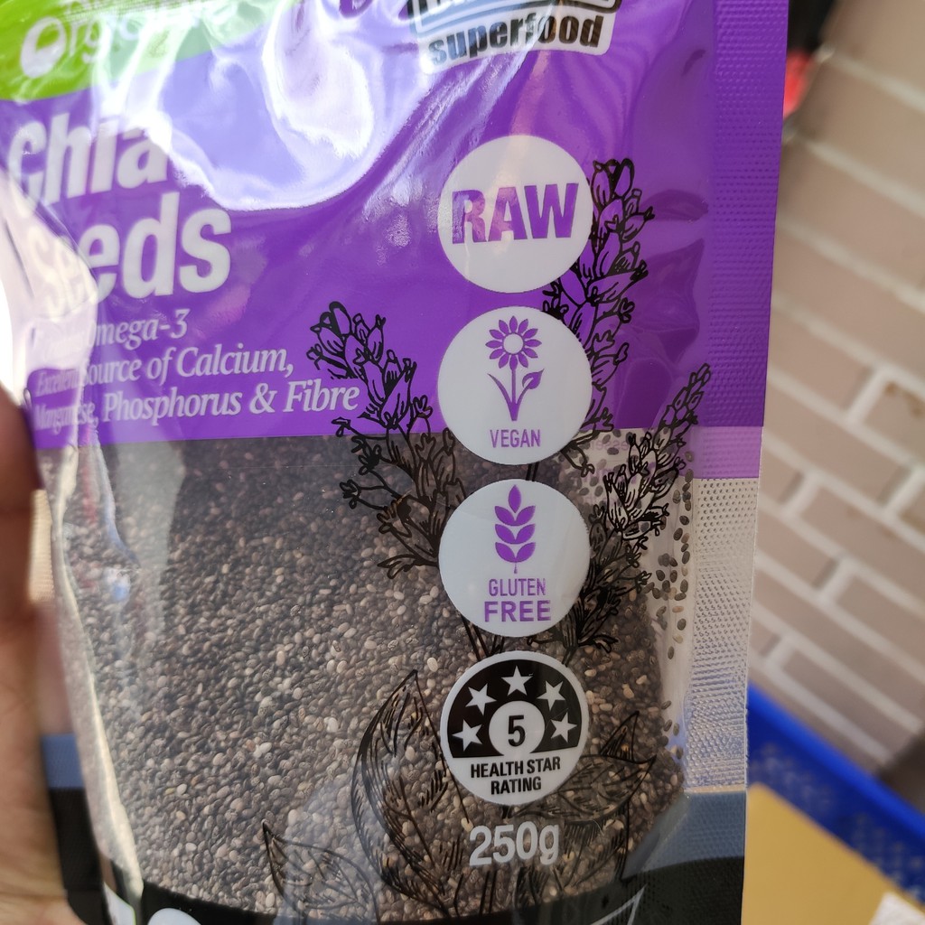 Combo 2 gói Chia Seeds 250g siêu tiết kiệm date mới