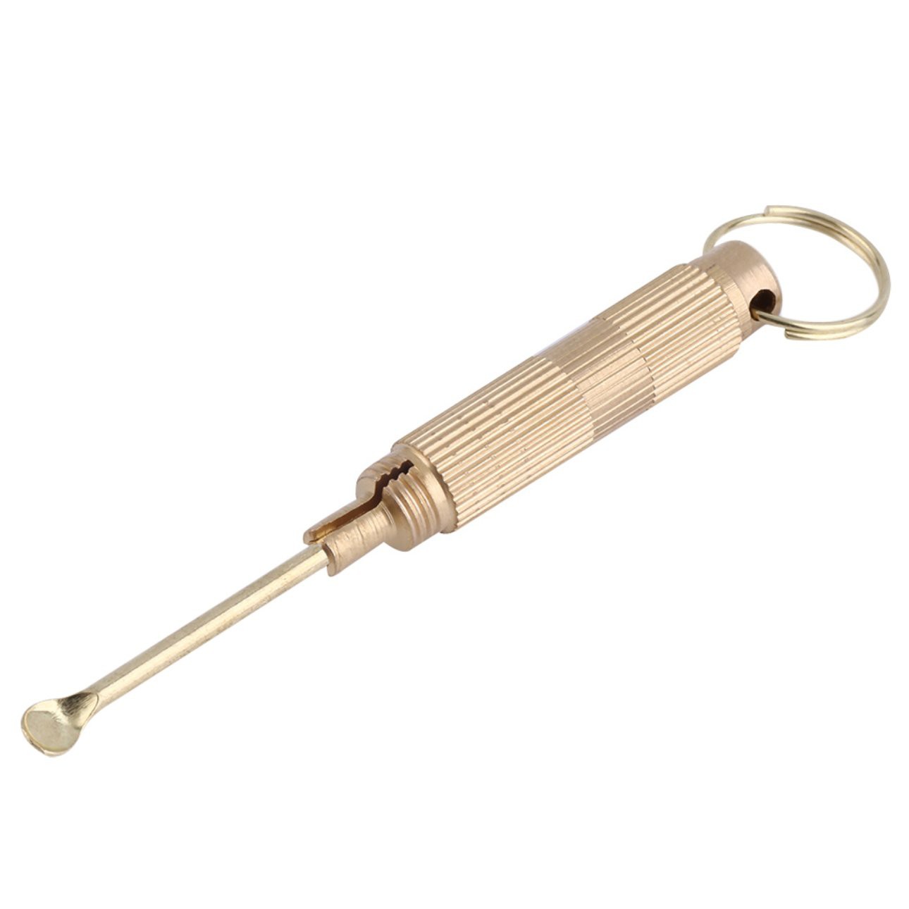 Bộ Dụng Cụ Lấy Ráy Tai 4 Trong 1 Tiện Lợi/Gold 4 in1 Multi Tool Set Cross Screwdriver Toothpick Ear Pick Pin Key Chain