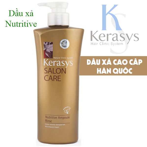 Dầu gội kích thích mọc tóc Kerasys Salon care Straightening Hàn Quốc 600ml