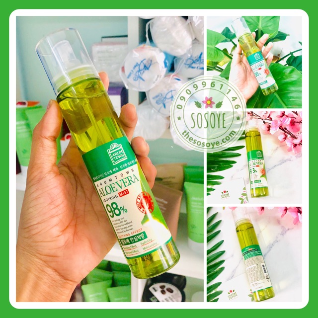 Xịt Khoáng Chiết Xuất Lô Hội Cấp Ẩm Arumtown Aloe Vera Soothing Mist 118ml | BigBuy360 - bigbuy360.vn