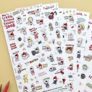 Set 6 tấm sticker my little friend